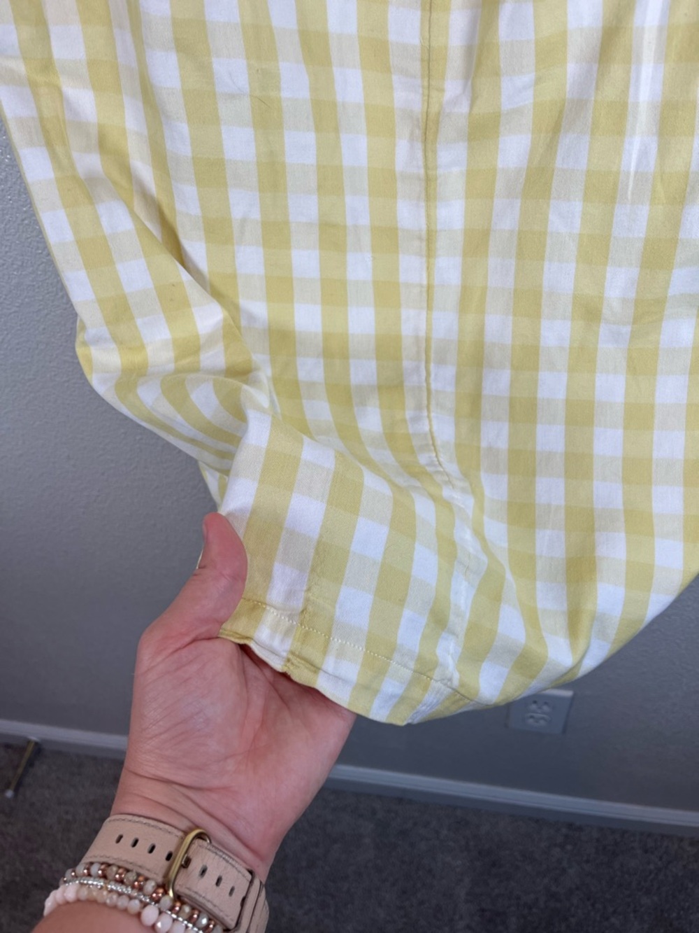 Madewell Sarong Midi Wrap Skirt Yellow & White Gingham Tie-Waist Women’s 6 - Picture 8 of 12
